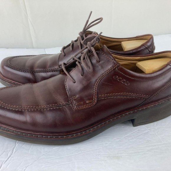 Ecco Other - Ecco Mens Sz 10.5 Brown Leather Oxford Casual Walking Shoes Lace Up Size 44 EU
